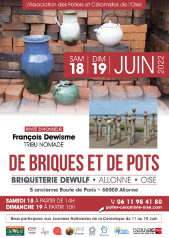 Affiche briques pots 2022 briqueterie dewulf allonne marche potiers