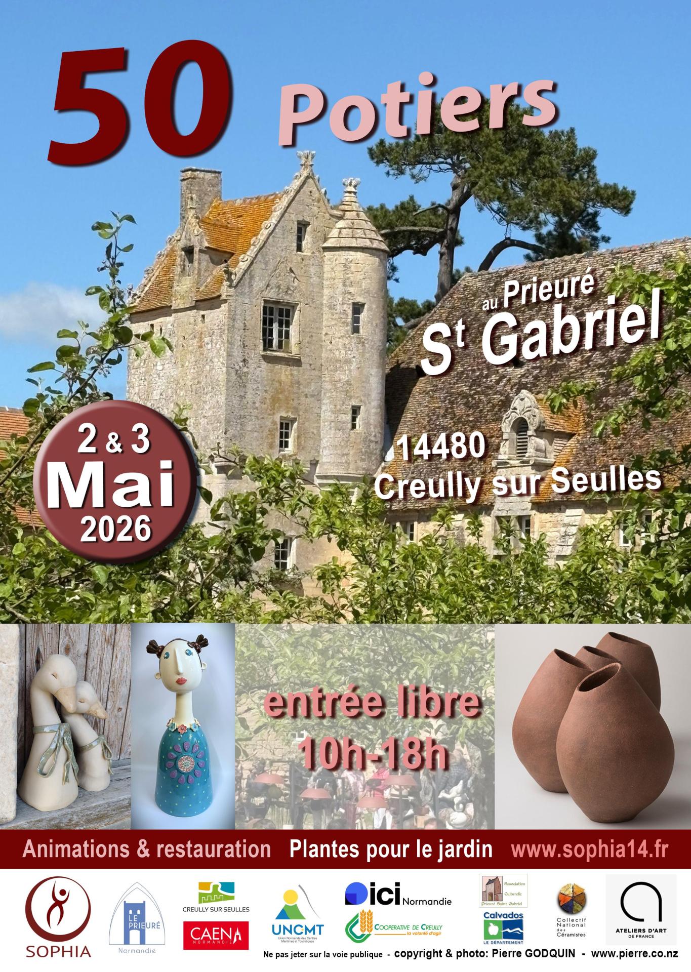 Affiche potiers 2 et 3 mai 2026 st gab sophia